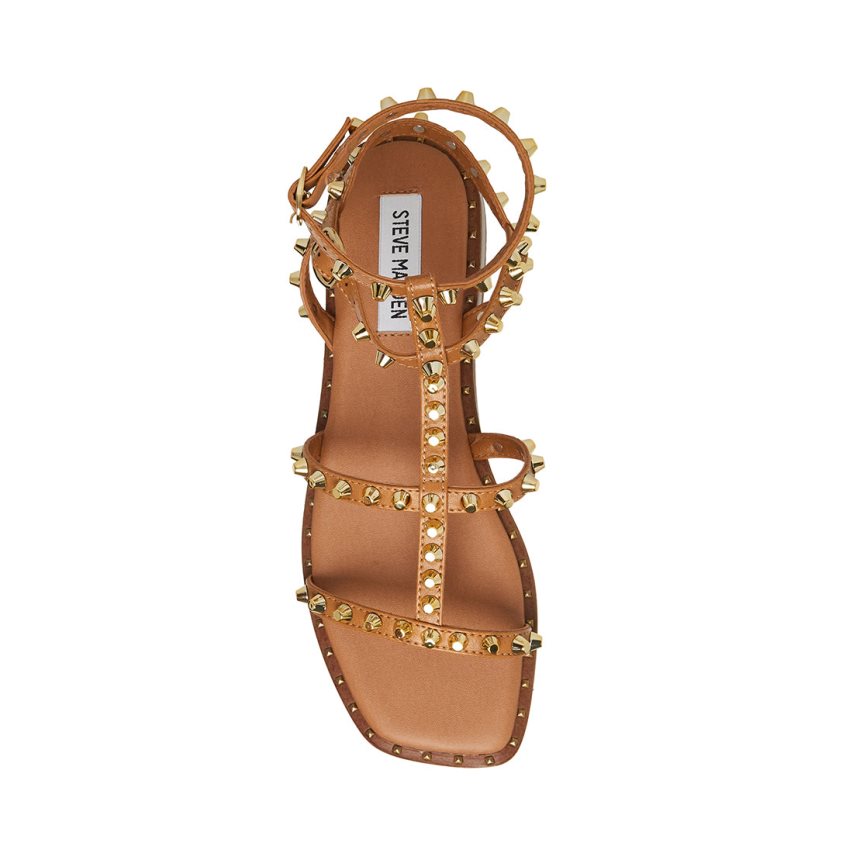 Sandalias Planas Steve Madden Sunnie Mujer Marrones | ES CN8310